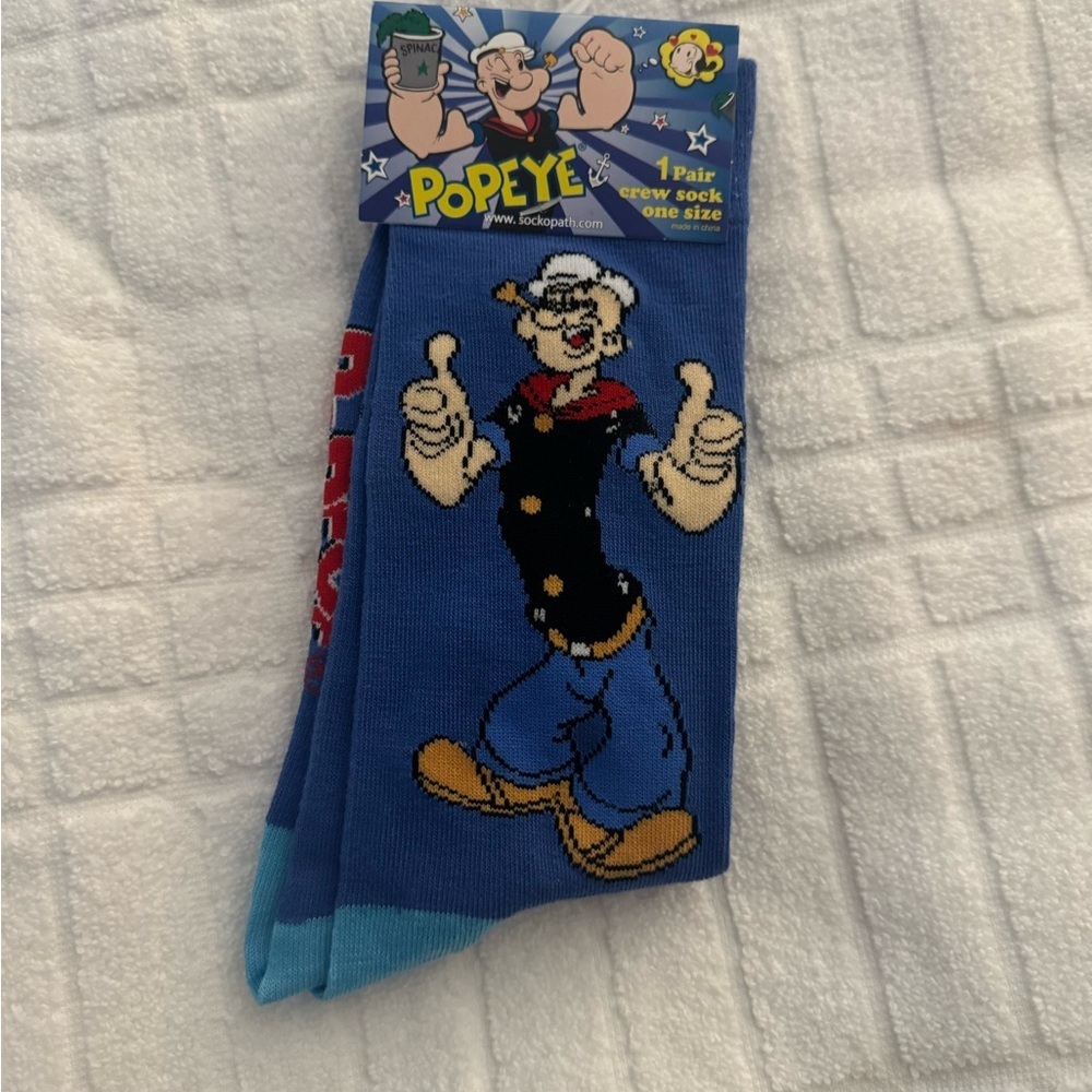Men's Blue Crew Socks